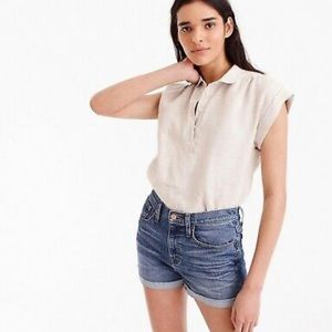 J Crew Linen Popover Shirt